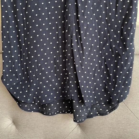 Madewell Shift Tunic Dress Navy Polka Dot Cap Sleeves - Picture 5 of 8